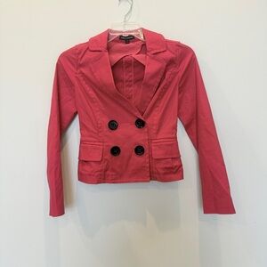 NWOT Express Women's Hot Pink Double-Breasted Blazer